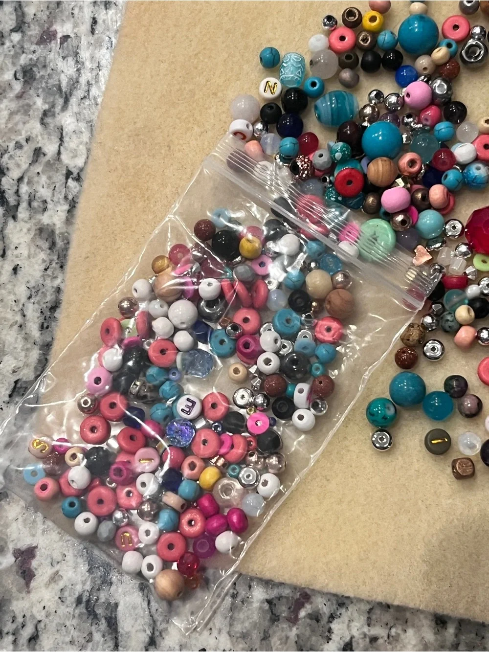 Mixed Assorted Craft Beads - Colorful Bag